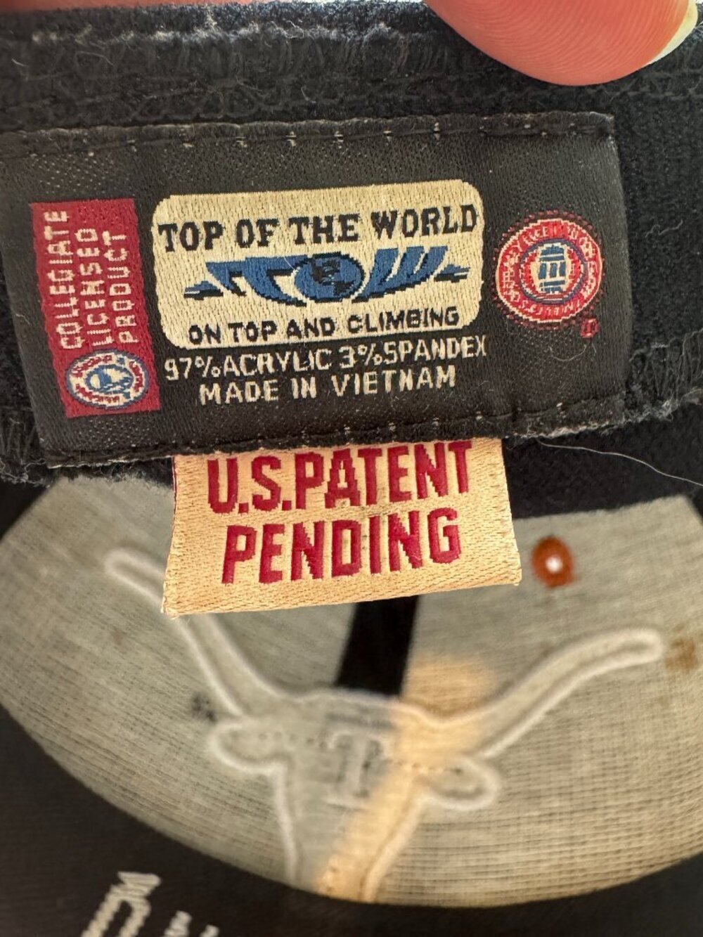 Texas Longhorns Hat University 'one fit' Top of the world Black collegiate - Picture 5 of 9